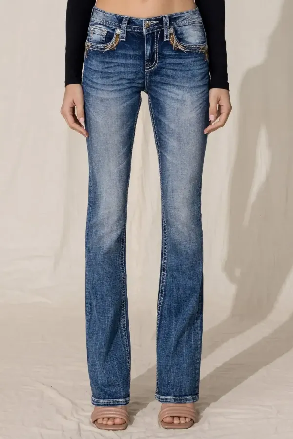 Falling Leaves Bootcut Jeans