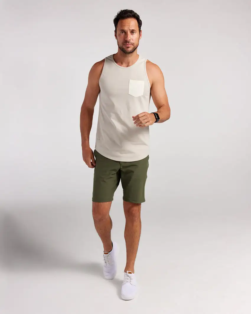 Lux Drop-Cut Pocket Tank