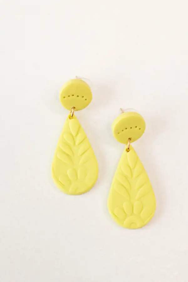 When Teardrops Fall Earrings, Yellow