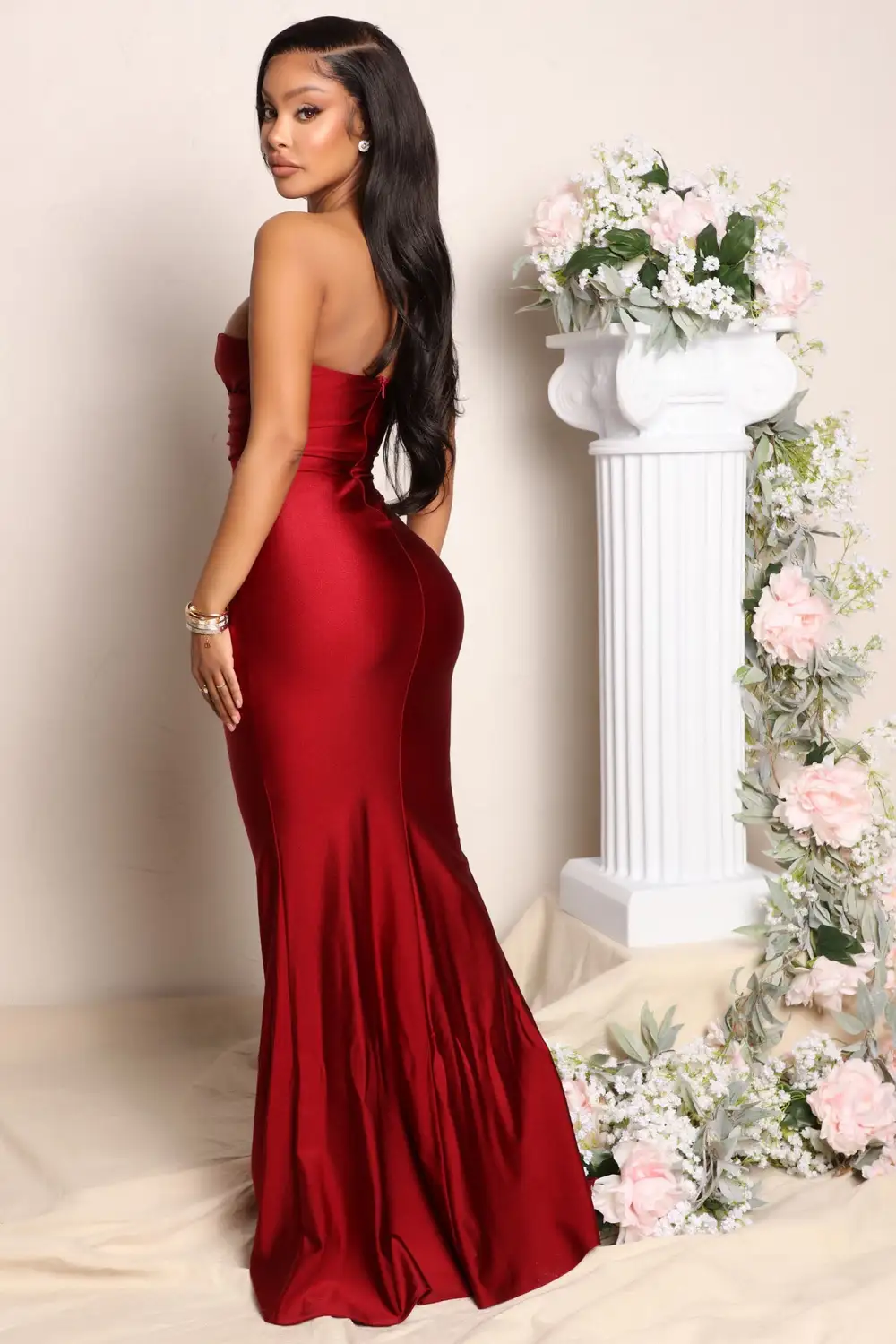 Calling You Over Maxi Dress - Wine