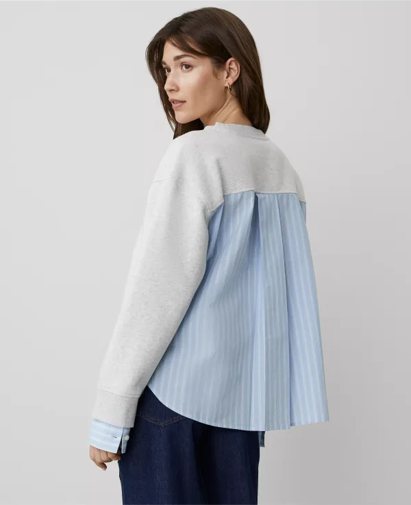 Weekend Collection Mixed Media Sweatshirt