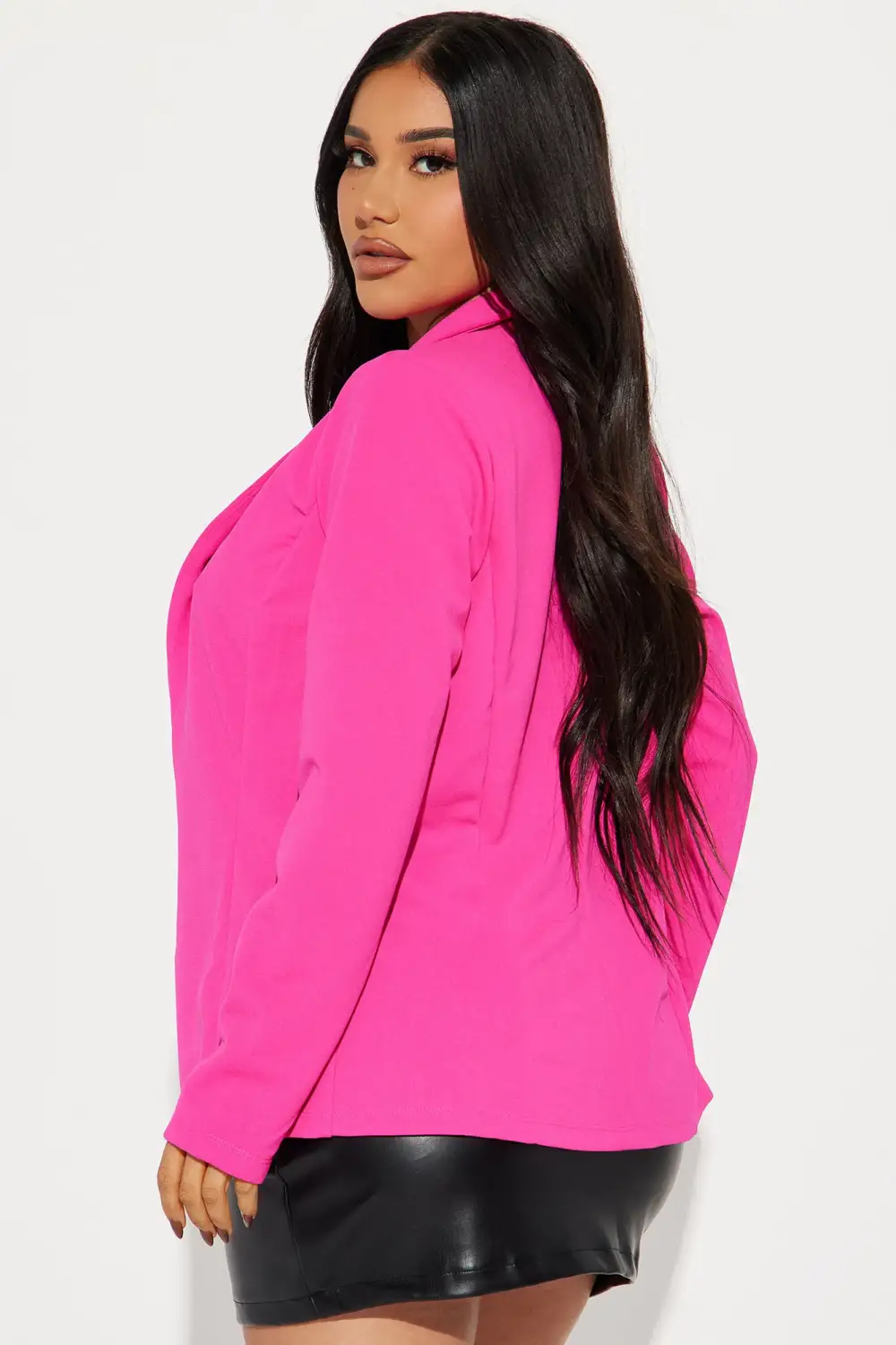 Make It Look Easy Blazer - Fuchsia