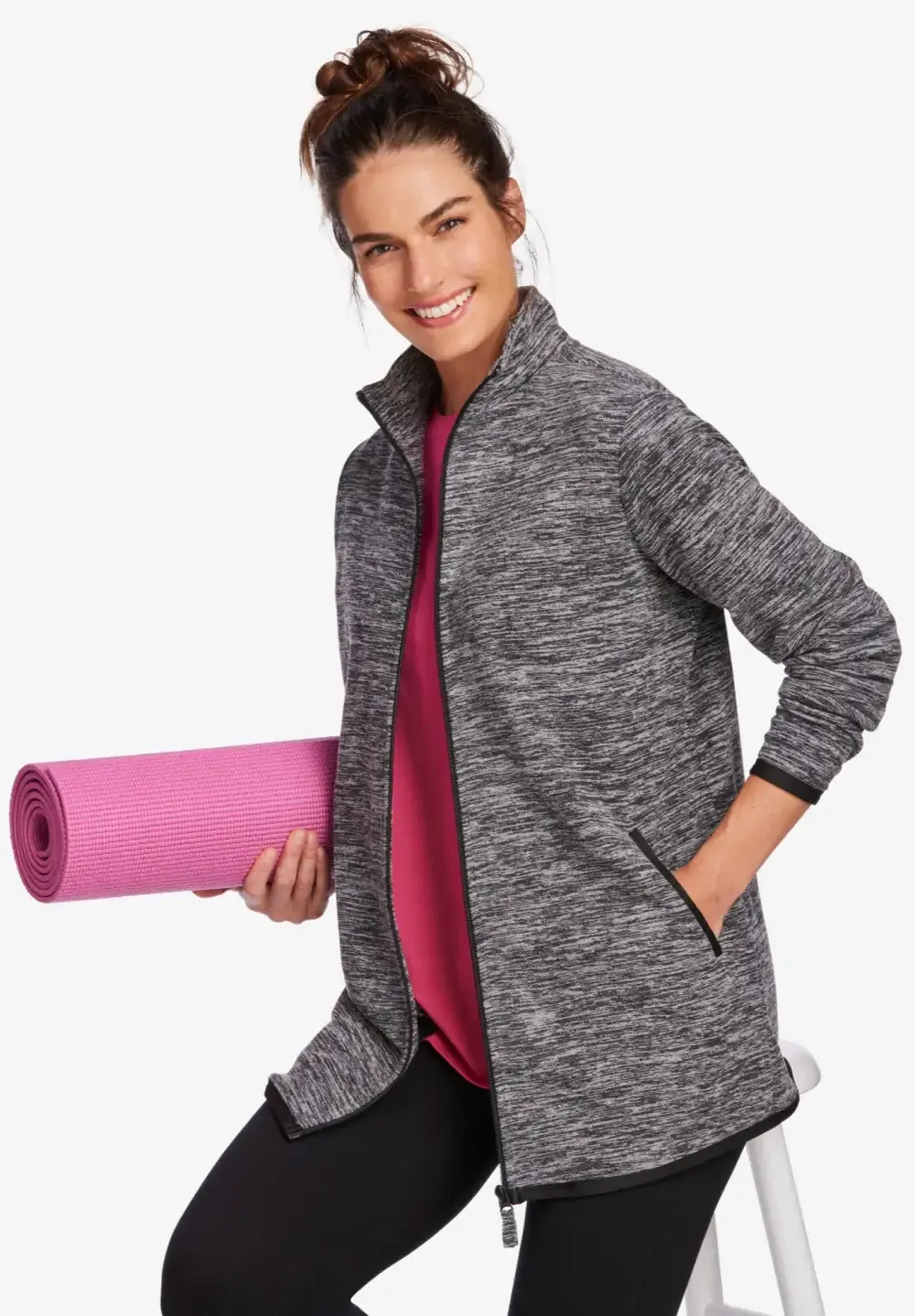 Zip-Front Microfleece Jacket