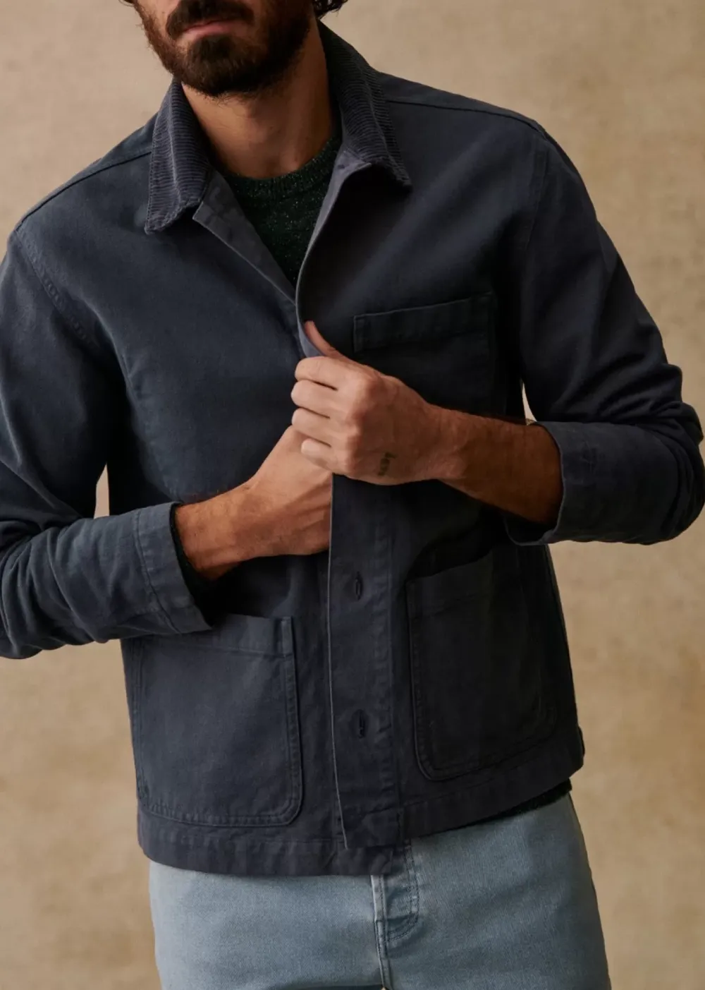 Casual Style Buttoned Fastening Jacket