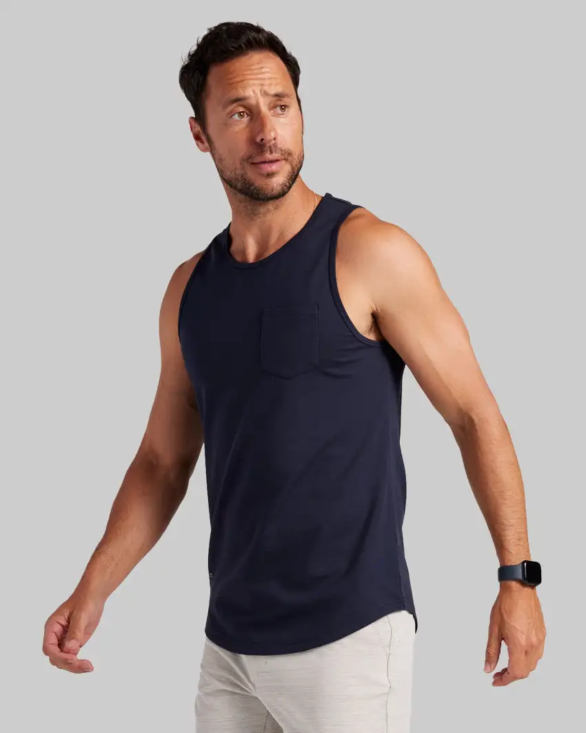 Lux Drop-Cut Pocket Tank