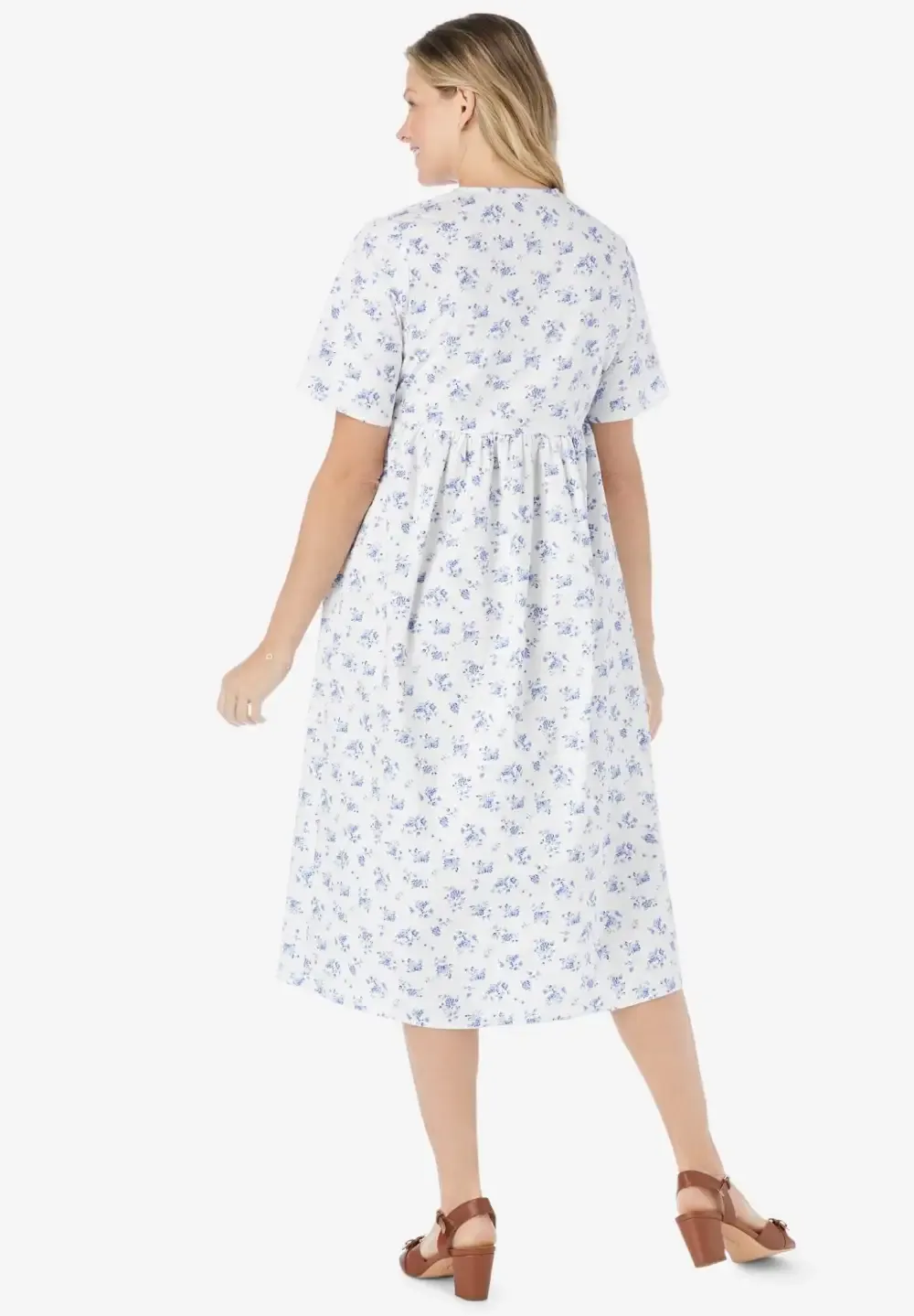 Short-Sleeve Denim Dress