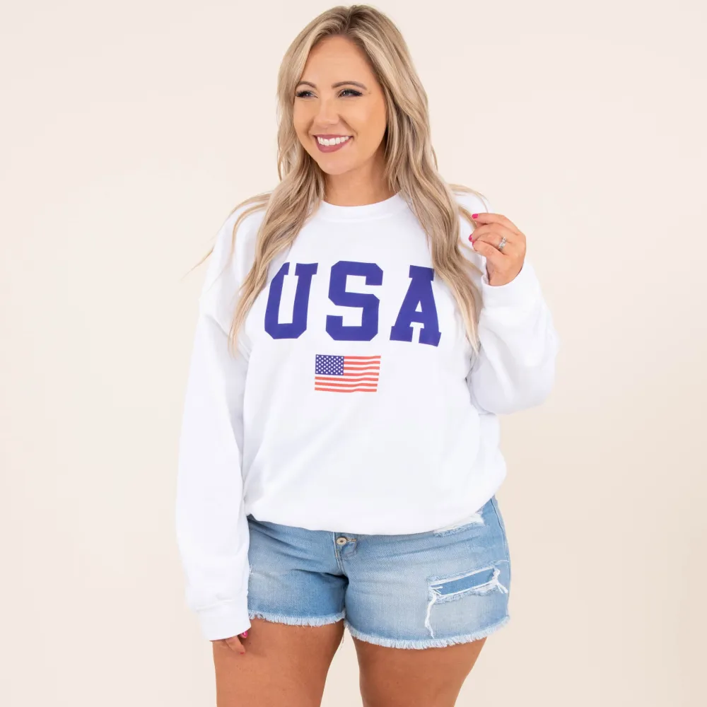 True American Spirit Sweatshirt, White