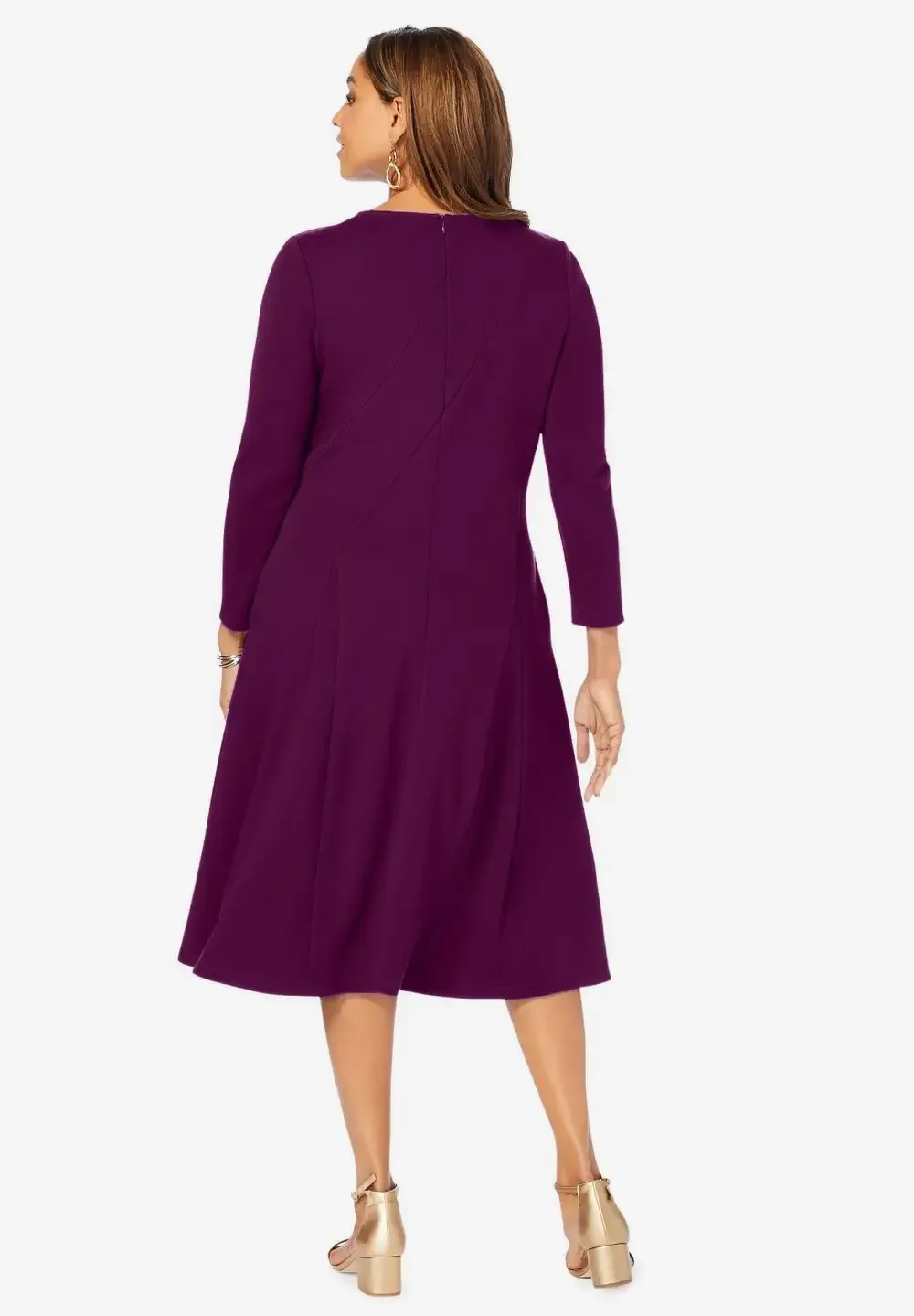 Long Sleeve Stretch Ponte Dress