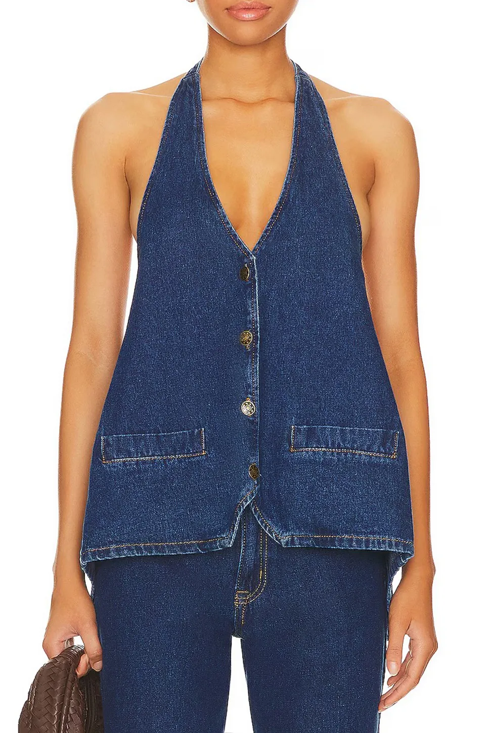 Blue Halter Top