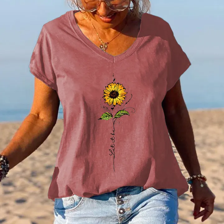 Let It Be Printed Sunflower T-shirt