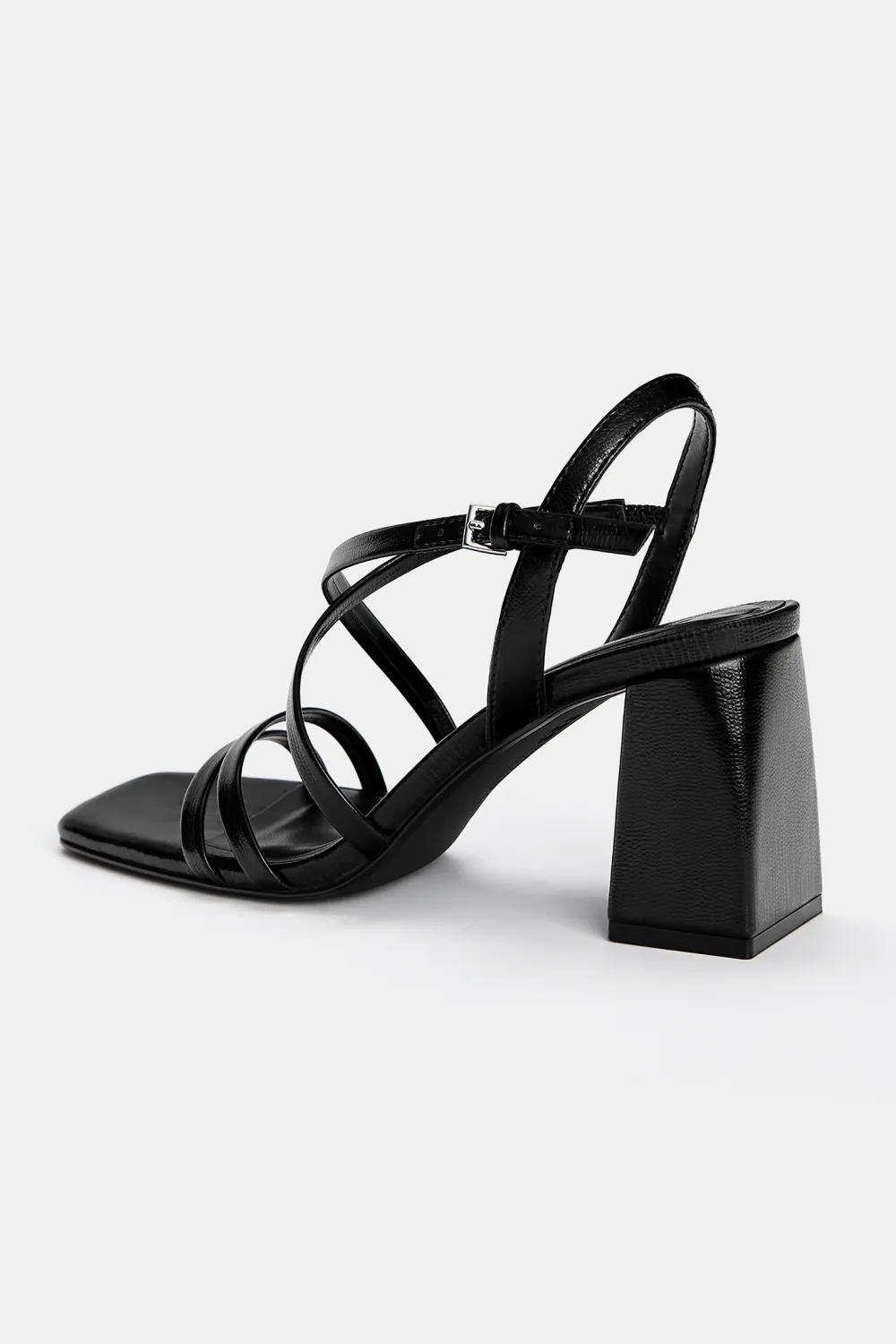 Sandalias tacón tira cruzada