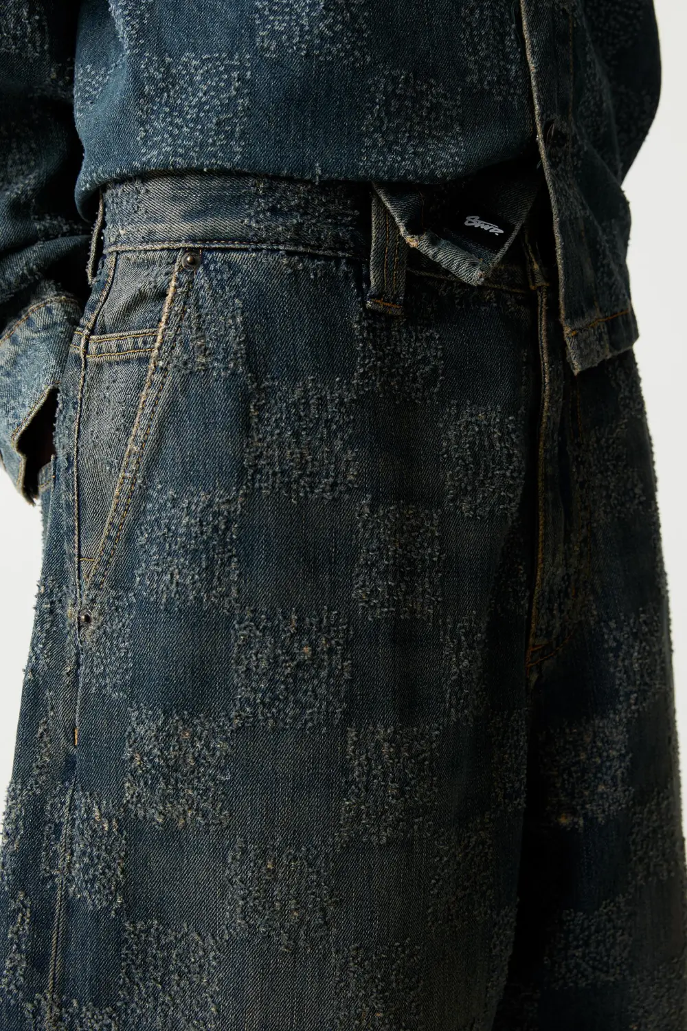 Checked skater jeans