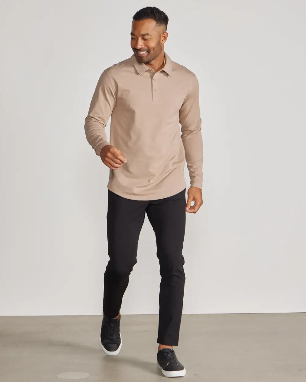 Drop-Cut Long Sleeve: Lux Polo