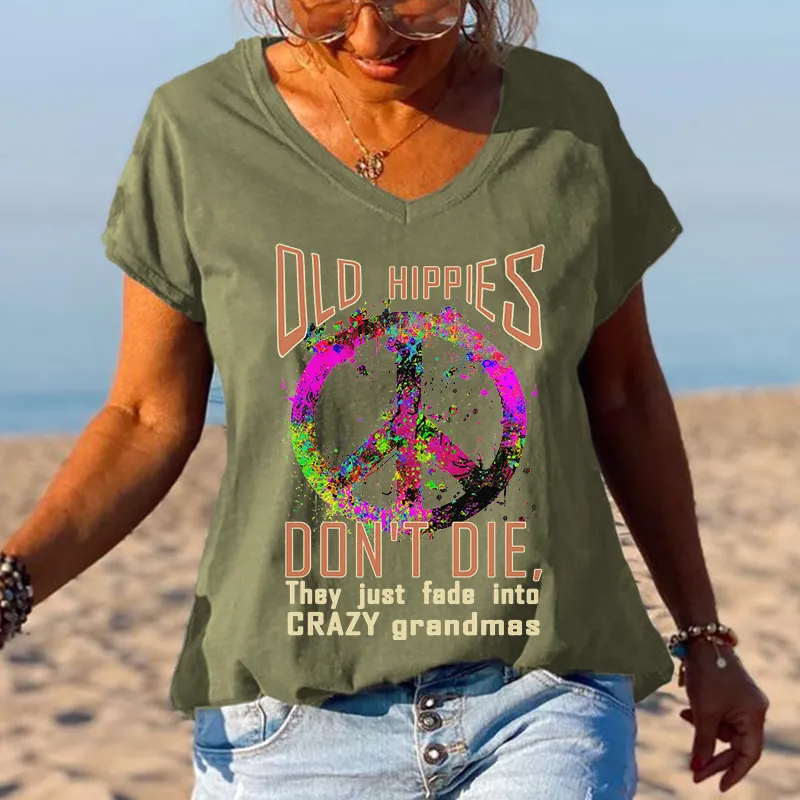 They Just Fade Into Crazy Grandmas Printed Graphic Tees