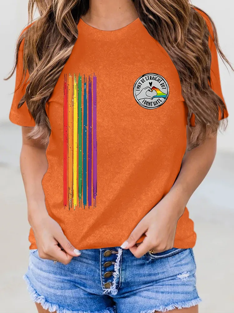 Women'S Proud Moon-Collar T-Shirt With Cartoon Print