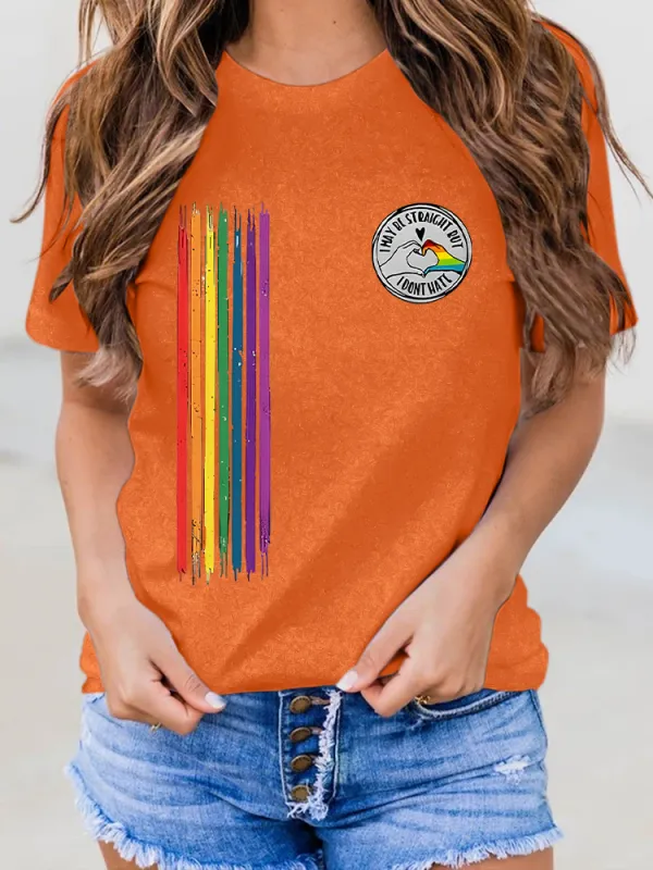 Women'S Proud Moon-Collar T-Shirt With Cartoon Print