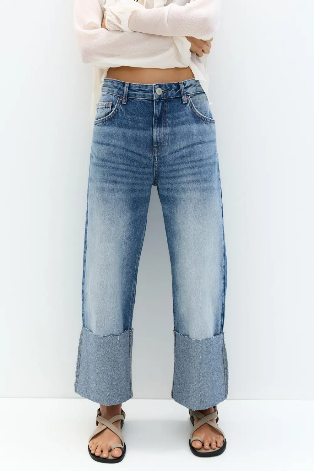 Jeans rectos tiro alto