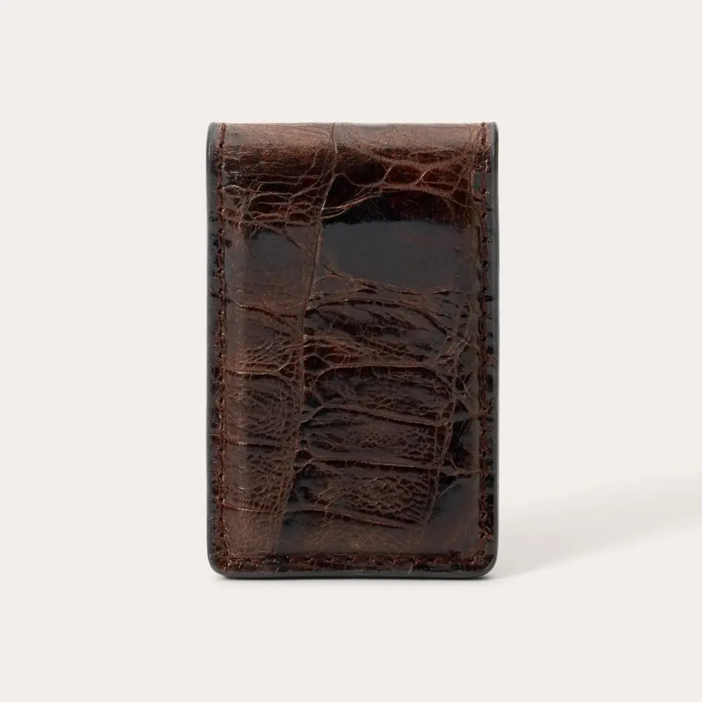 Tooled Embossed Croco Money Clip