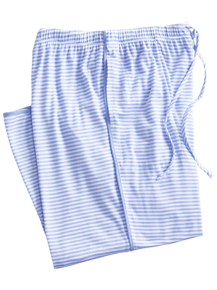 Ella Simone Women's Fresh Stripes Cooling Capri Pajama Set