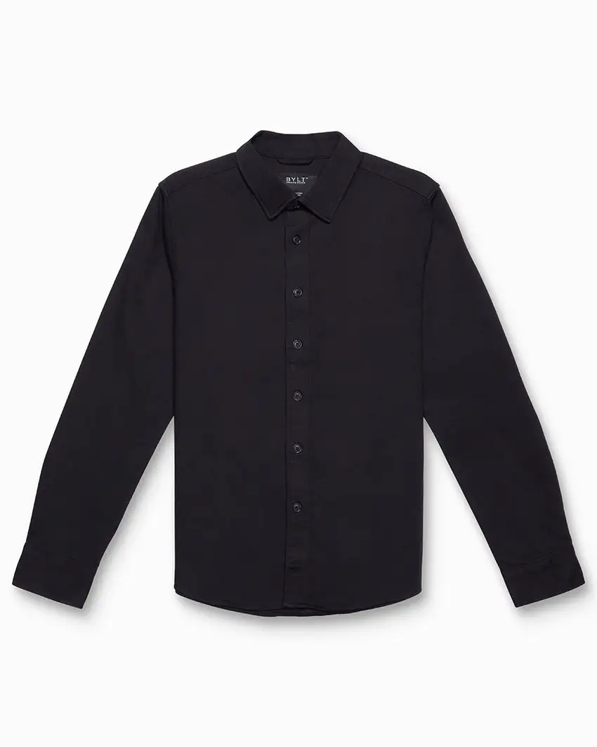 Tech Denim Long Sleeve Button Down