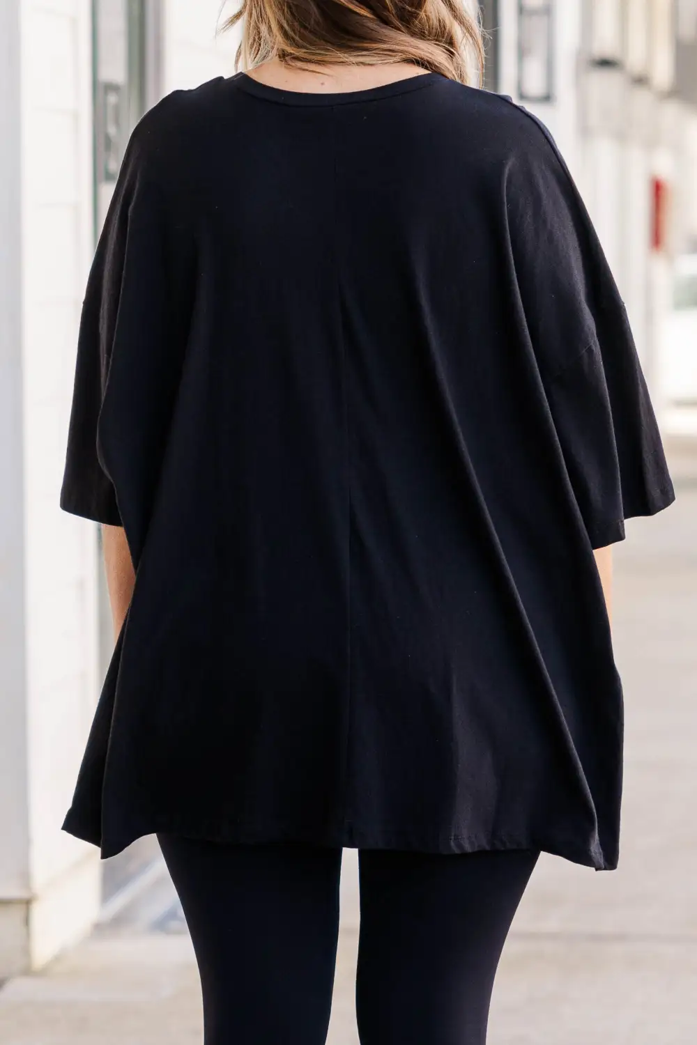 Only Smiles Boyfriend Tee, Black