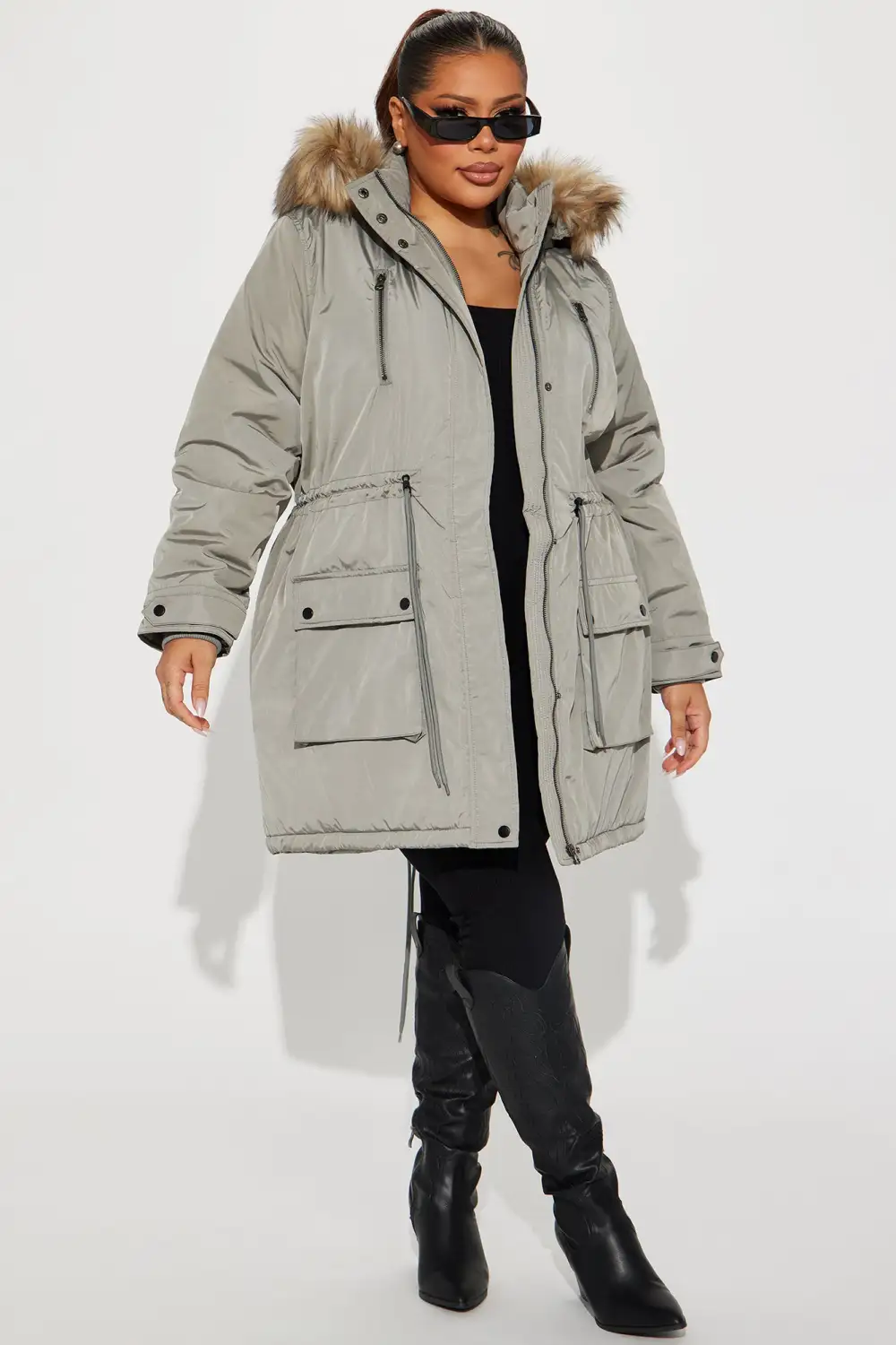 Cold News Puffer Jacket - Olive