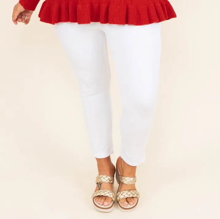 Business Lady Pants, White