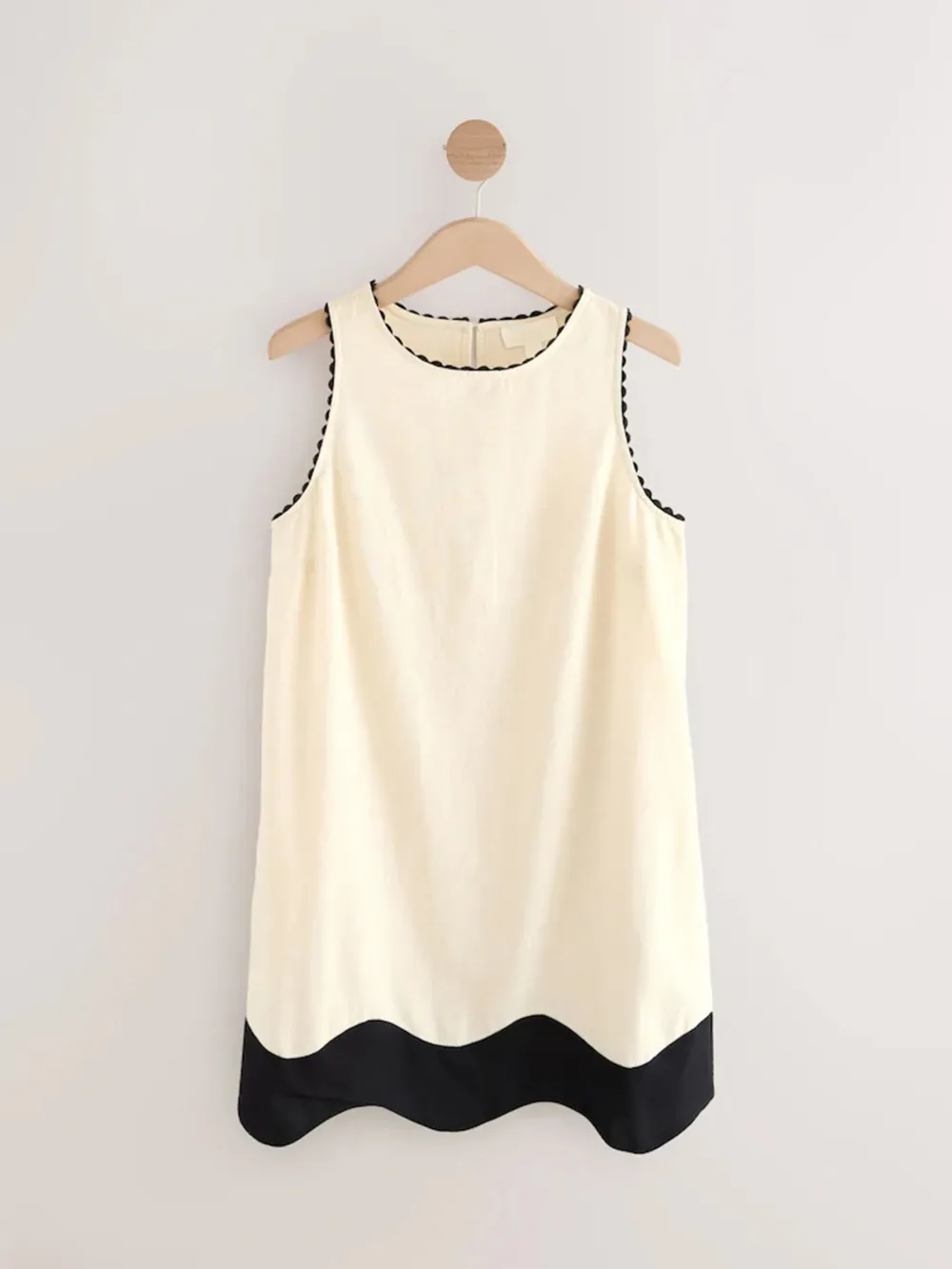 Classic Comfortable Solid Color Round Neck Straight Dress