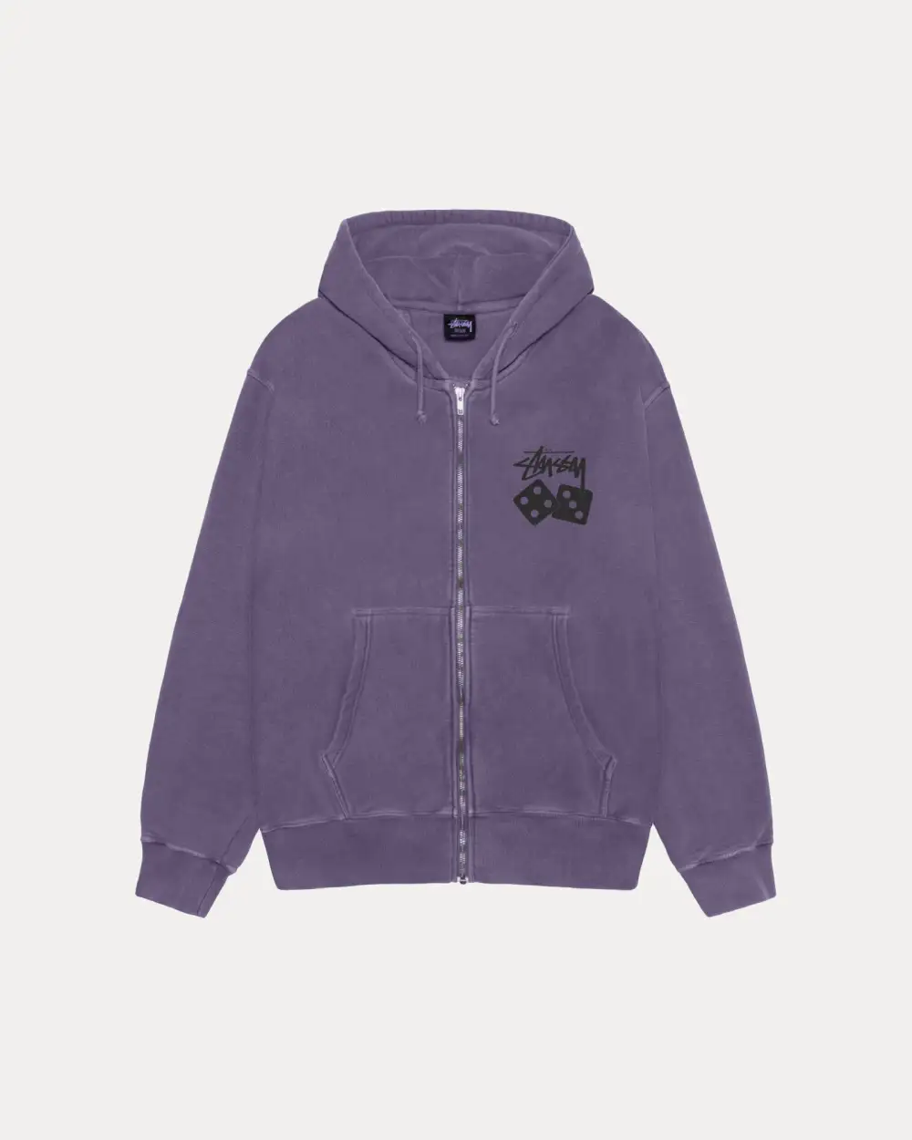 DICE ZIP HOODIE PIGMENT DYED