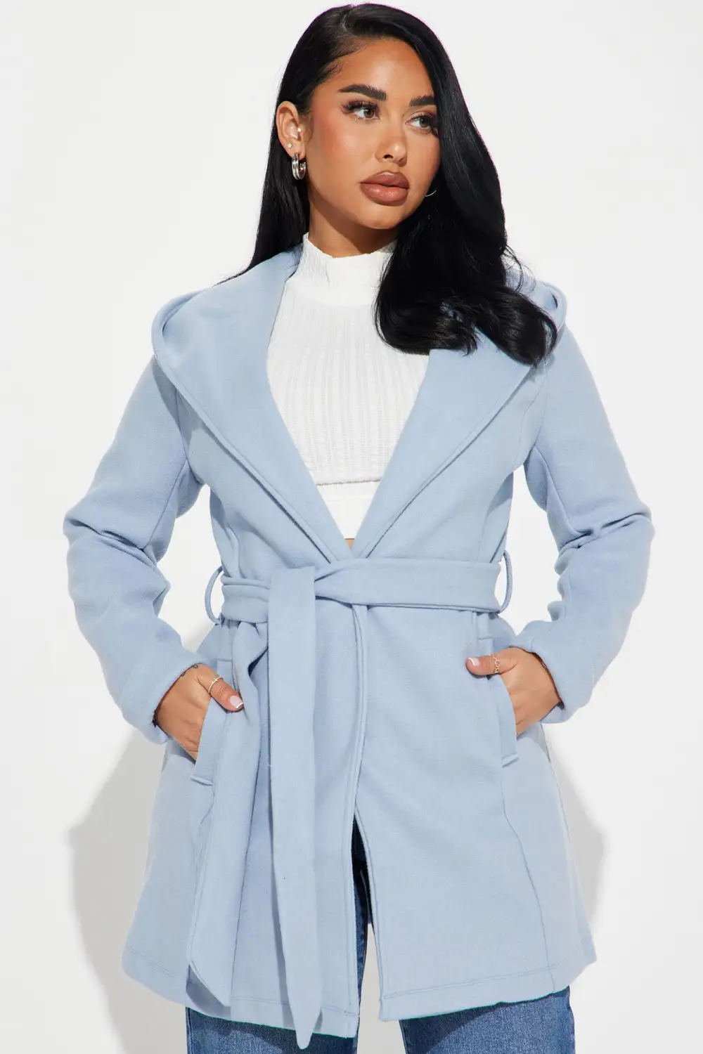 Brentwood Hooded Coat - Blue