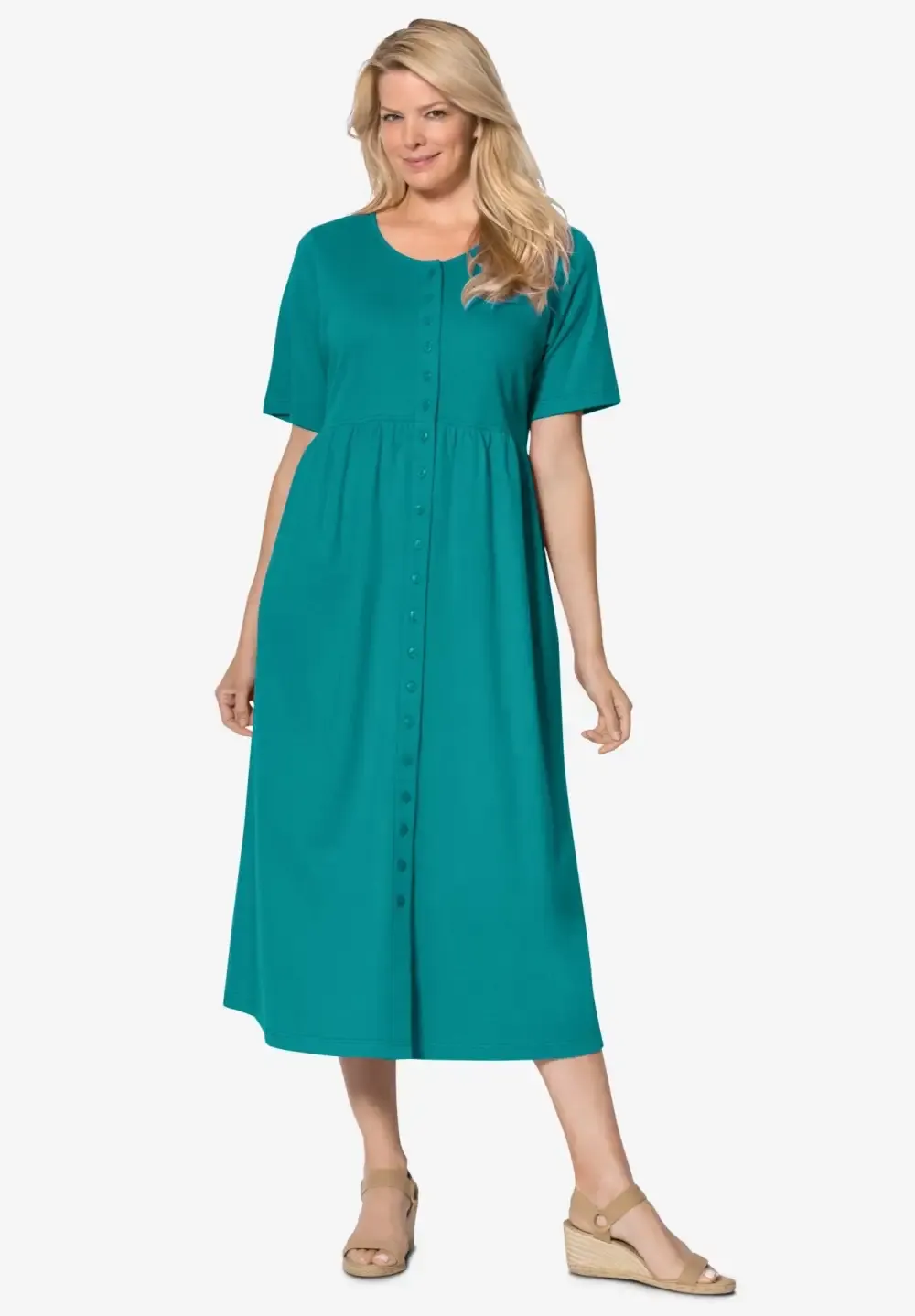 Button-Front Essential Dress