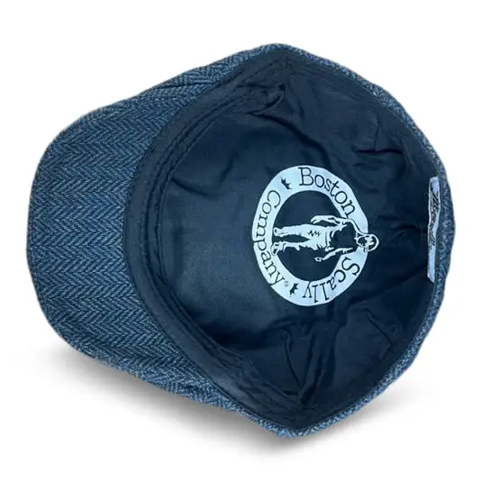 The Original 5-Panel Boston Scally Cap - Patriot Blue Herringbone