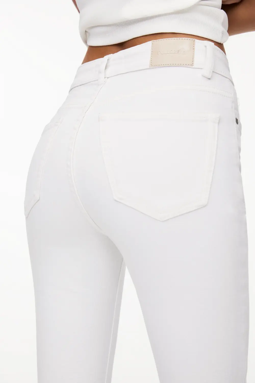 Jeans flare tiro alto
