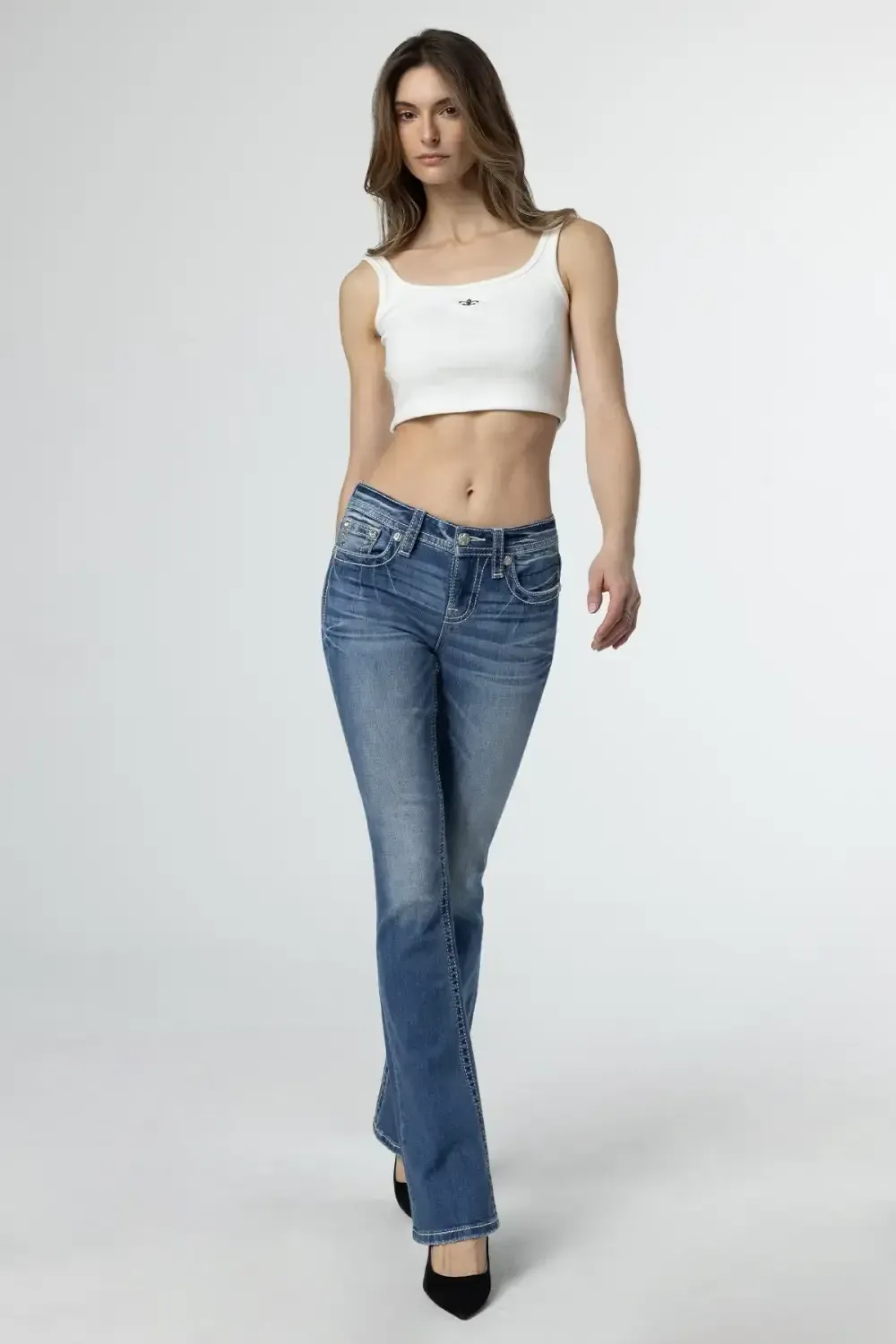 Floral Bloom Bootcut Jeans