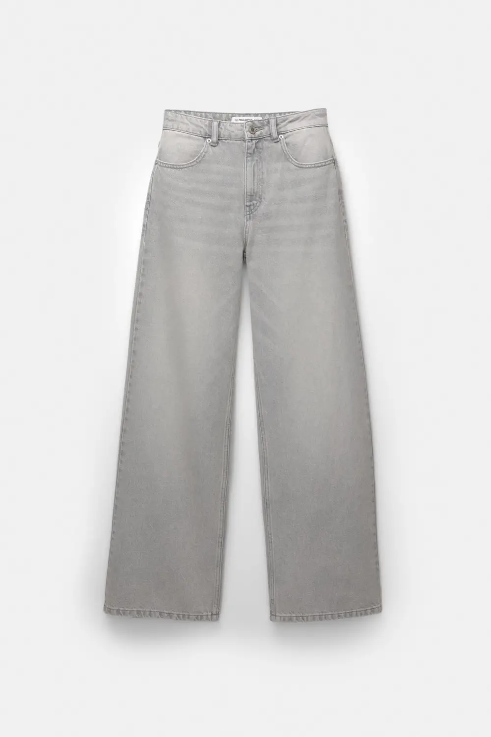 Jeans wide leg tiro alto