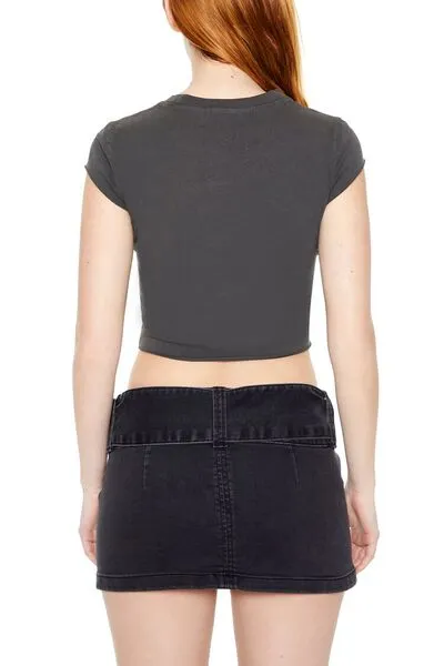 Bikers Club Graphic Cropped Tee