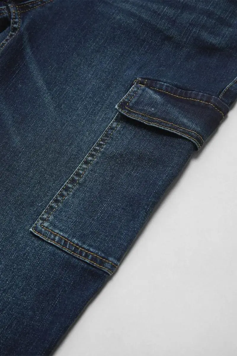 Wash Embroidery Pocket Back Flap Pocket Mid Rise Bootcut Jeans