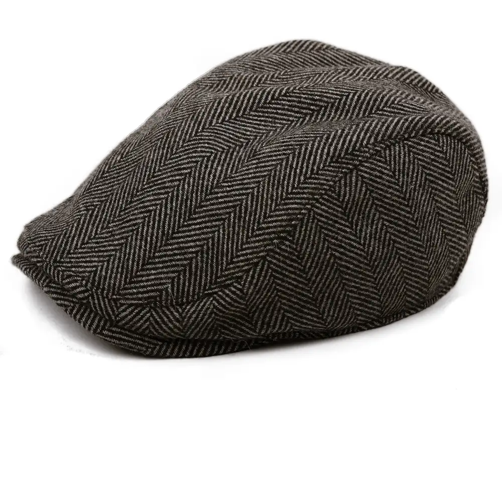 The Original Boston Scally Cap - Grey Herringbone