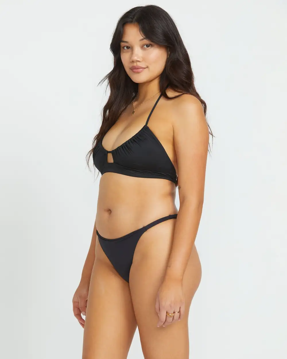 Sol Searcher Maya Bikini Bottom - Black Pebble