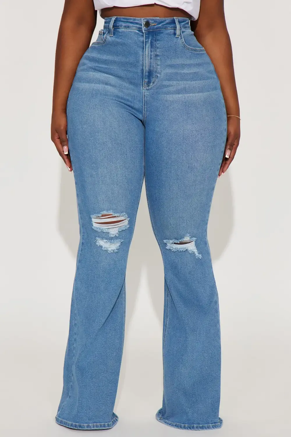 Tall Girl Bye High Rise Flare Jeans - Light Blue Wash