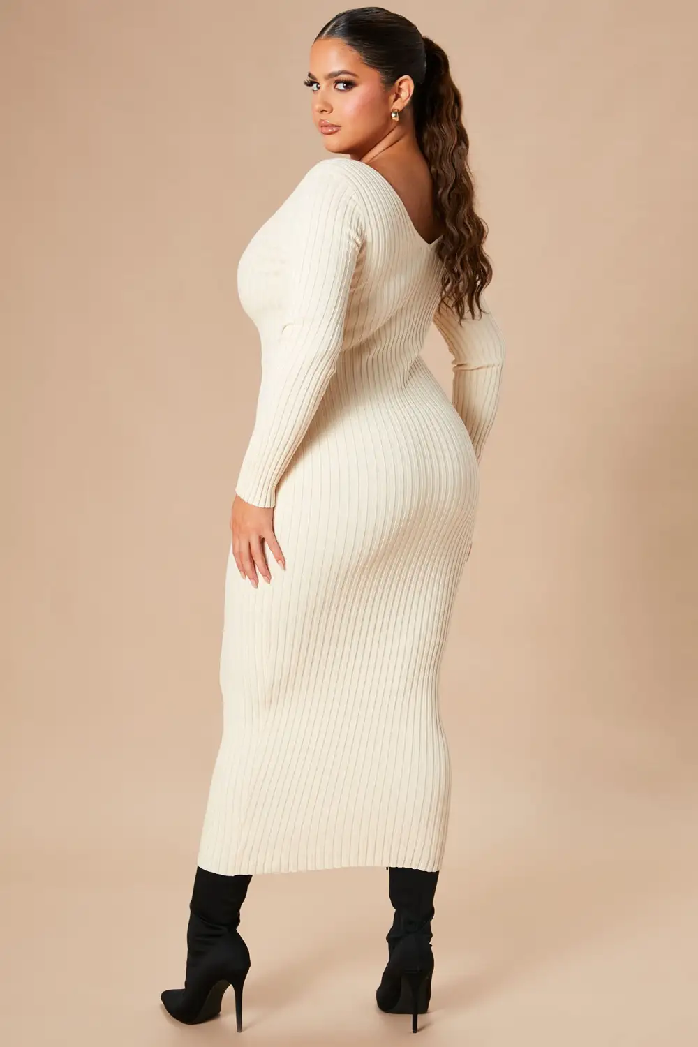 Kallan Knit Dress - Taupe