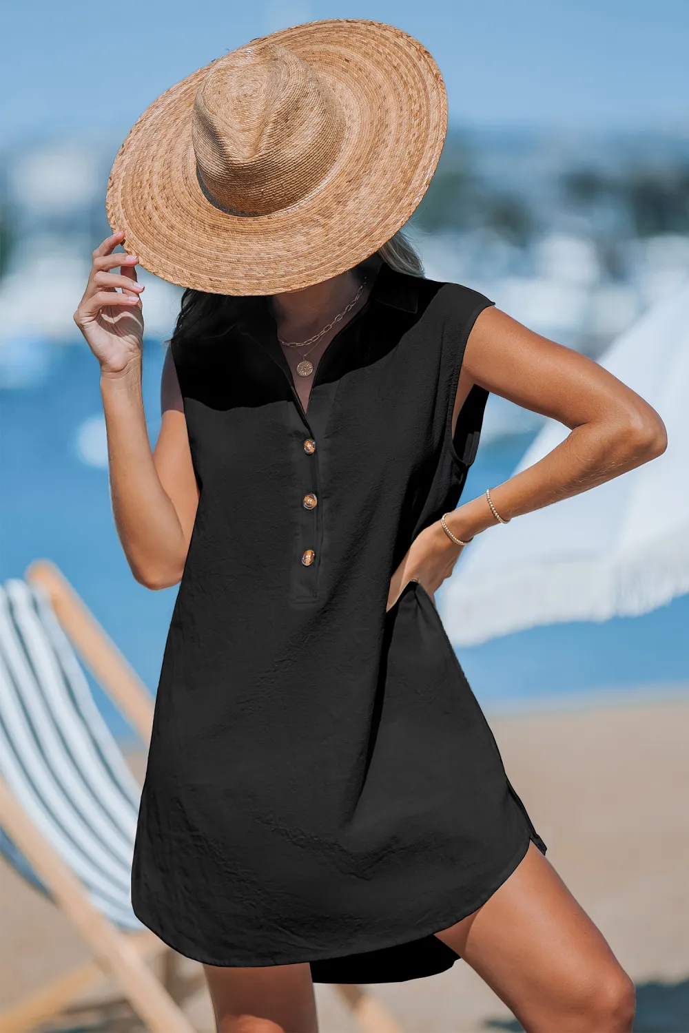 Strictly Business Teal Cover-Up Mini Dress