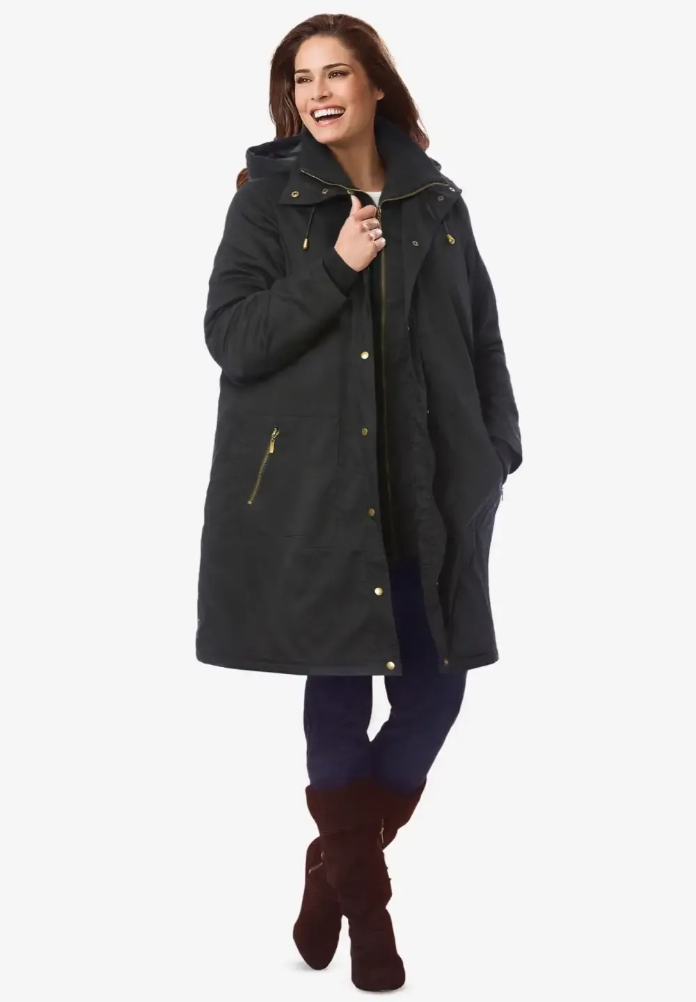 Twill Hooded Stadium Jacket