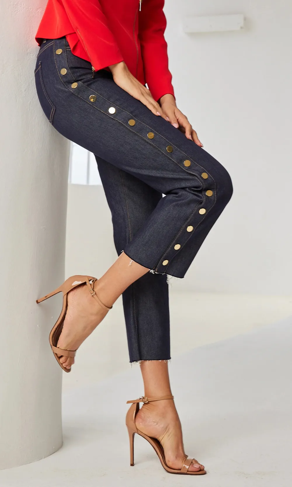 Stephen Sheen Denim Snap Pants