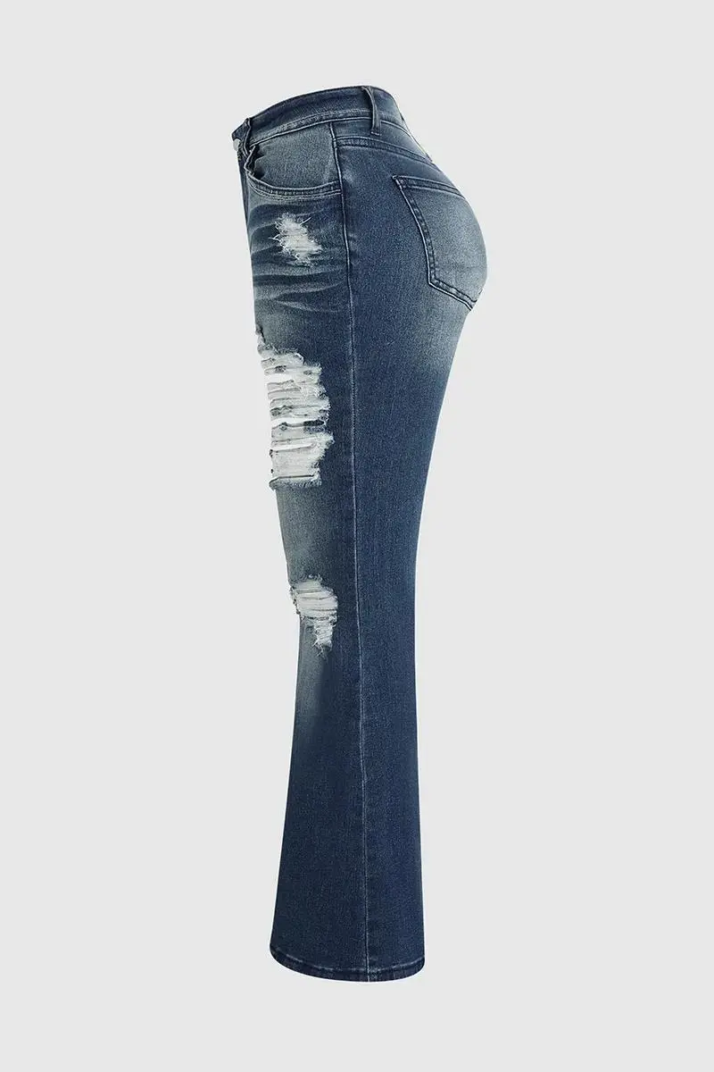 90s Vintage Distressed Low Waist Jeans