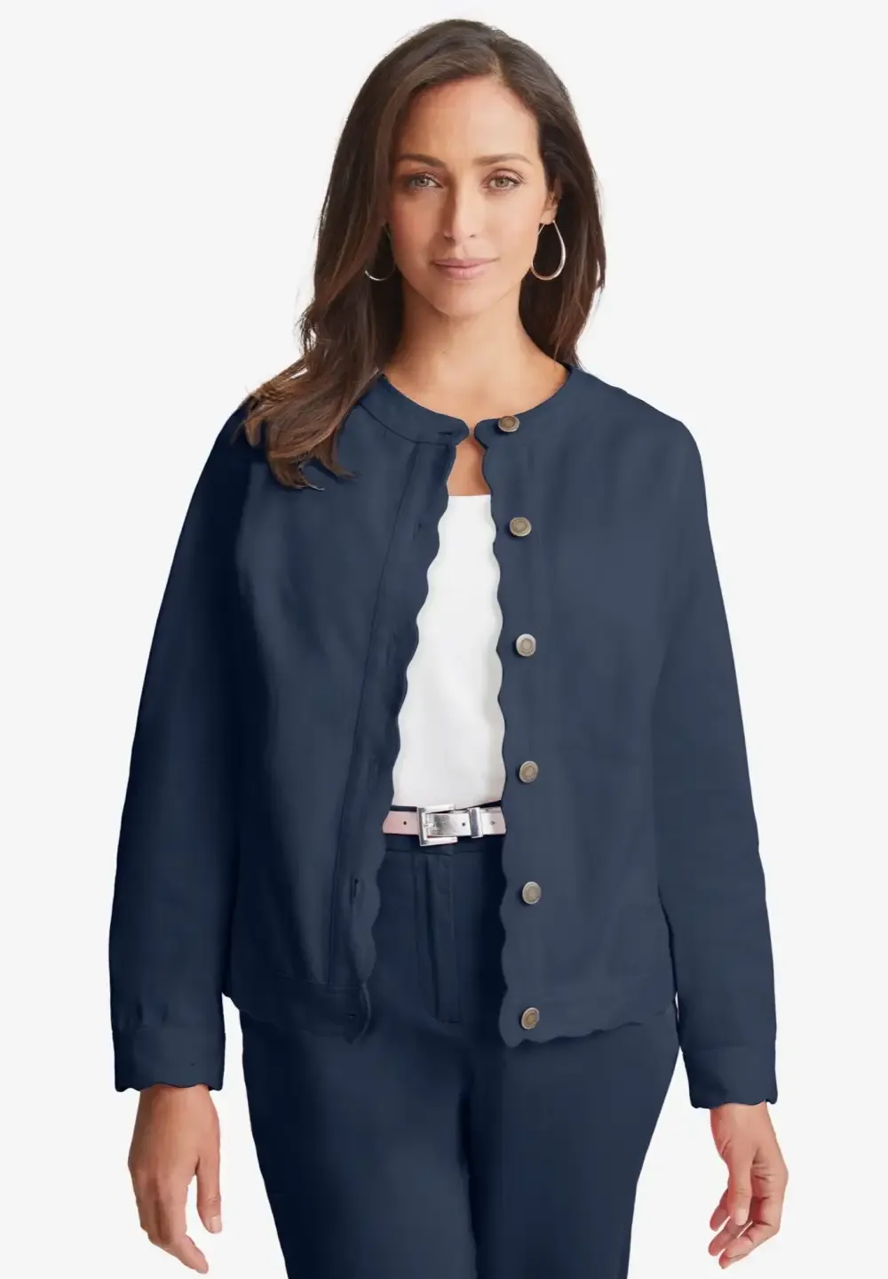 Scalloped Denim Jacket