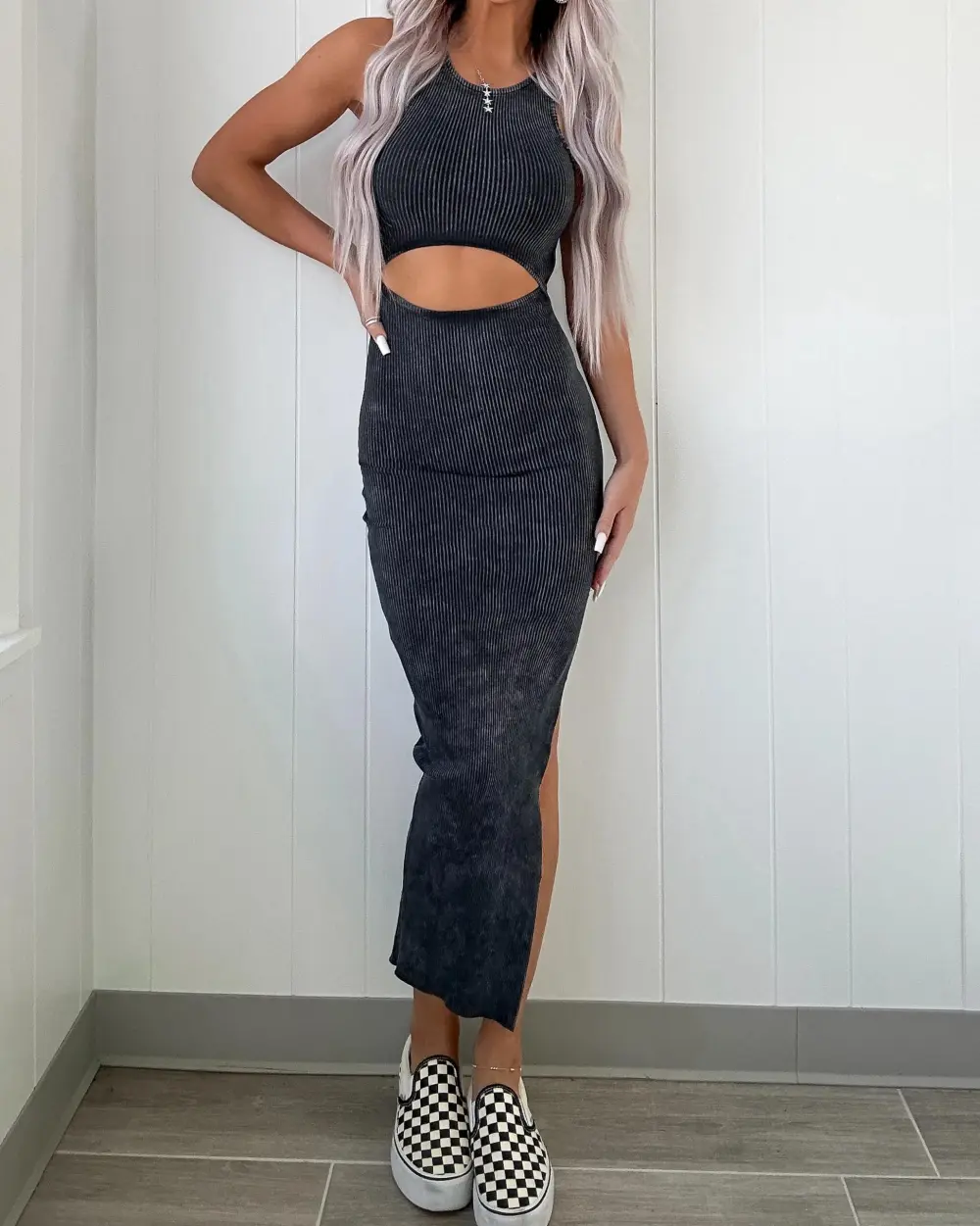 Elegance Cut Out Dress - Black