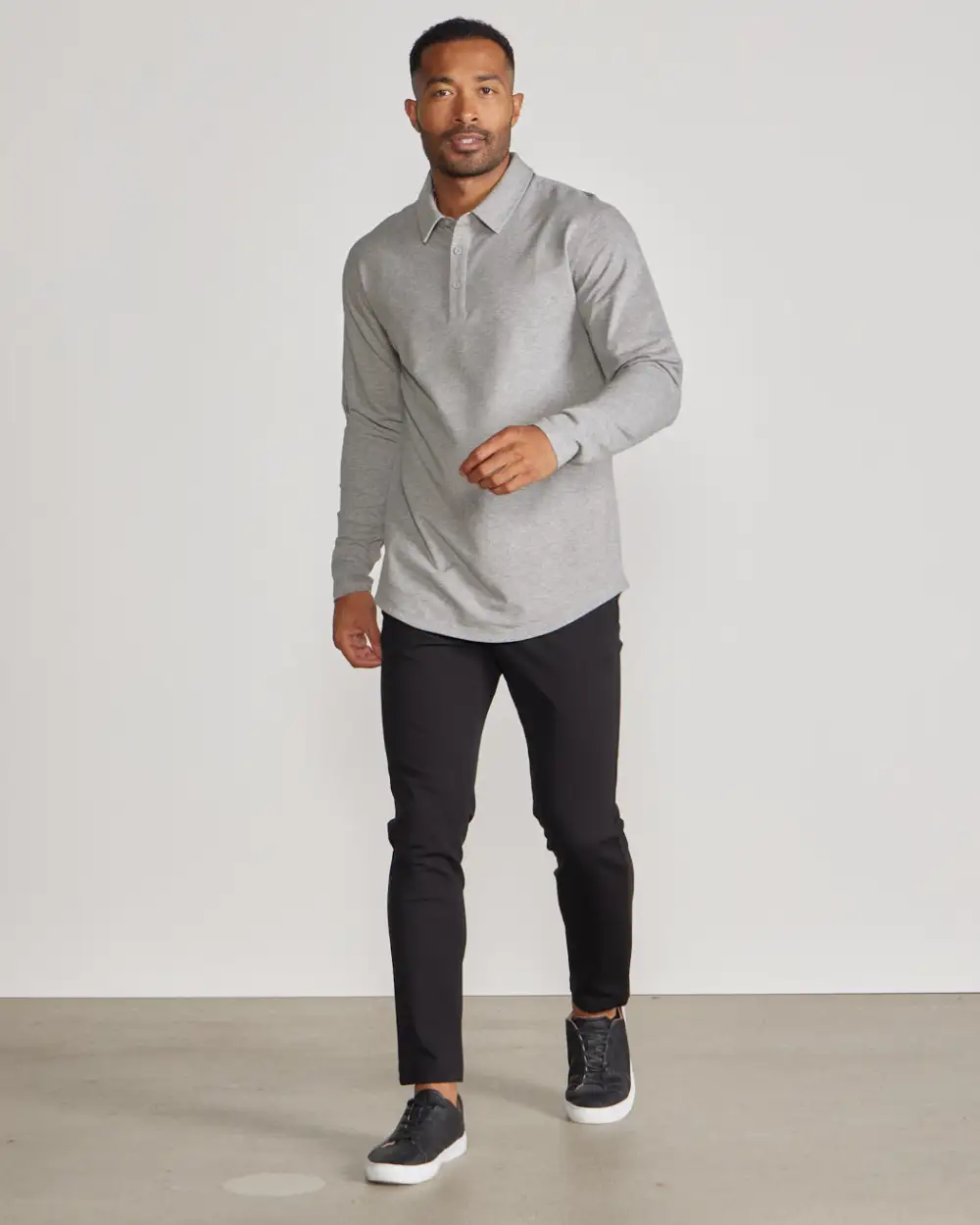 Drop-Cut Long Sleeve: Lux Polo