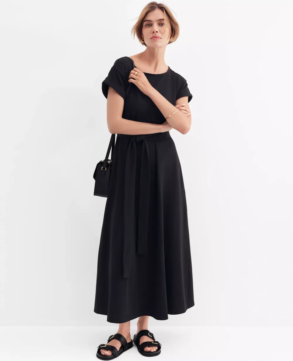 Weekend Collection Belted Knit Midi Dress