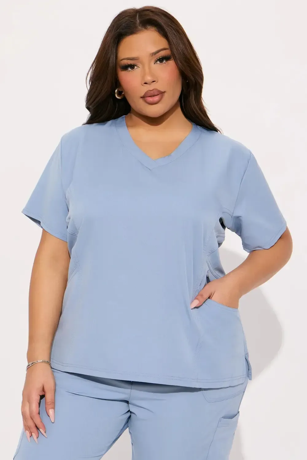 Under Pressure 4 Way Stretch Uniform Scrub Jogger Set - Slate Blue